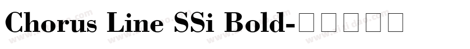 Chorus Line SSi Bold字体转换